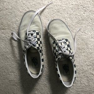 Checkered lace up vans
